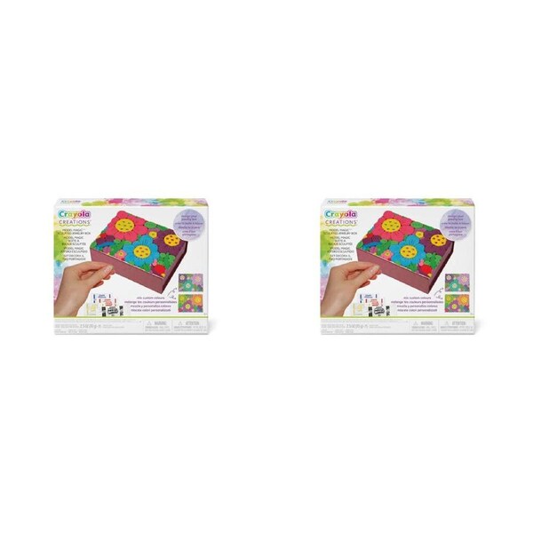2PK Crayola Creations Sculpted Jewelry Box Clay Modelling DIY Craft Kit Kids 8y+