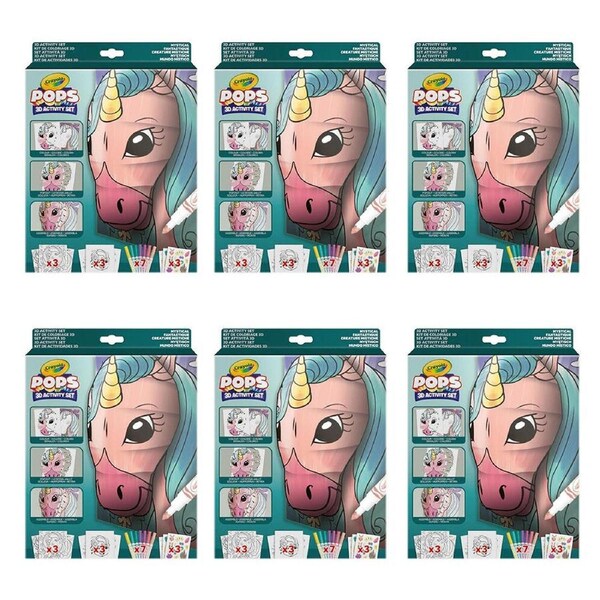 6PK Crayola POPS 3D Activity Set Kids/Children DIY Art & Craft Kit Mystical 5y+