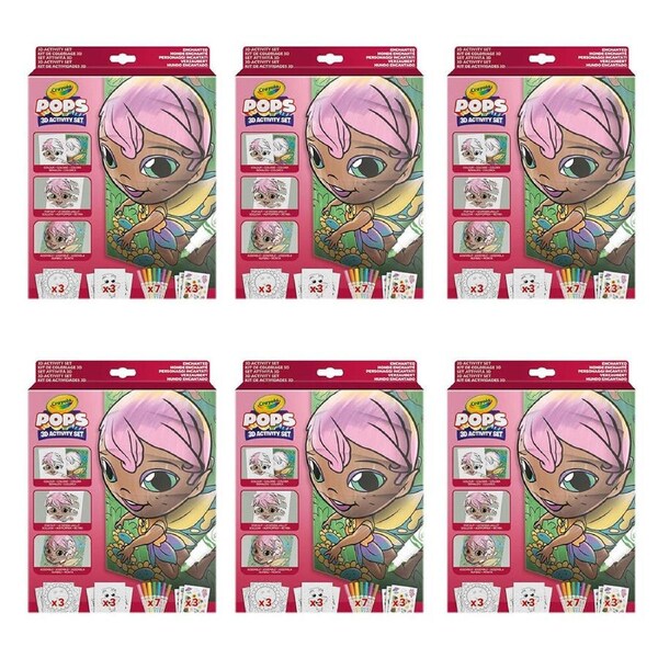6PK Crayola POPS 3D Activity Set Kids/Children DIY Art & Craft Kit Enchanted 5y+