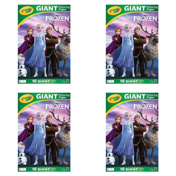 4PK Crayola Giant Colouring Pages Disney Frozen 2 Craft Kit 30x47cm Kids 3y+