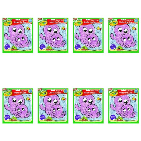 8PK Crayola My First Colour & Sticker Activity Book 21x24cm Assorted 12m+