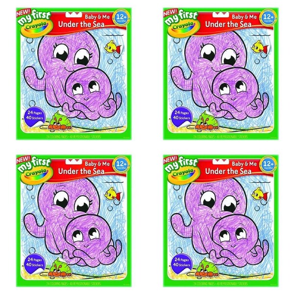 4PK Crayola My First Colour & Sticker Toddler Activity Book 21x24cm Asstd 12m+