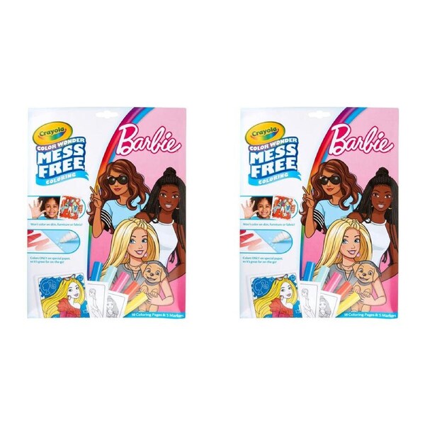 2PK Crayola Color Wonder Mess Free Colouring Pages Craft Kit Barbie Kids 3y+