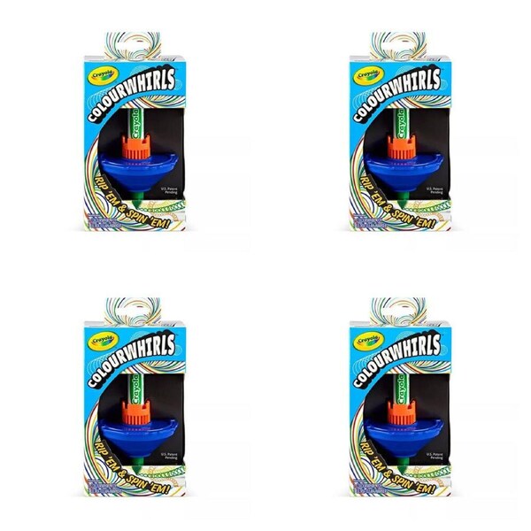 4PK Crayola Colourwhirls Spin Art Educational Interactive Play Toy Asstd 6y+