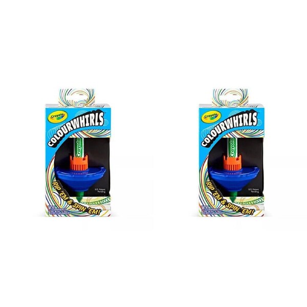 2PK Crayola Colourwhirls Spin Art Educational Interactive Play Toy Asstd 6y+