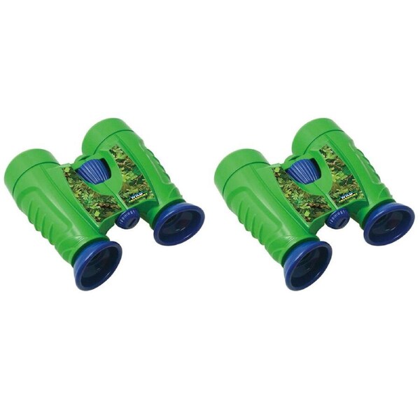 2PK Wild Adventure Binoculars Educational Toy 19.7x20.3cm Kids Green 3y+