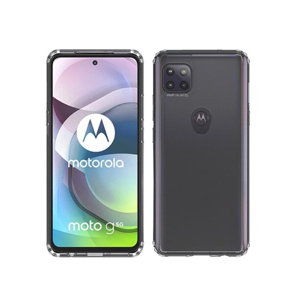 ZUSLAB for Motorola G 5G Case Slim Hybrid Shockproof Protective Transparent Hard Back Phone Cover - Clear