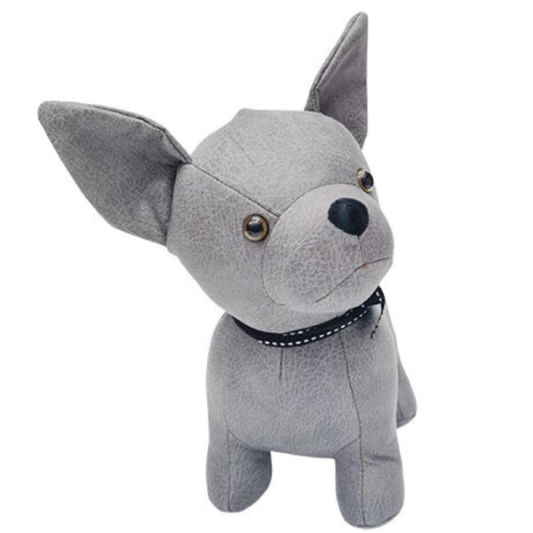 Urban Dog Door Stopper Home/Room Office Decorative Animal Display 30cm Grey