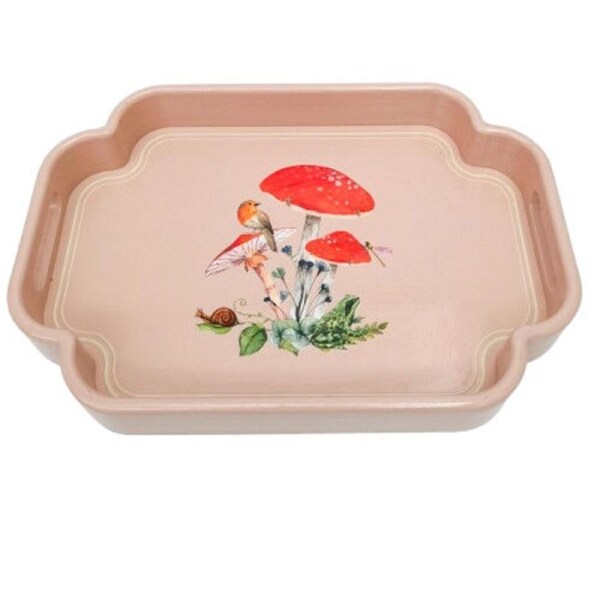 Urban Enchanted Garden Rectangle Tray Home/Kitchen Food Server Pink 35cm