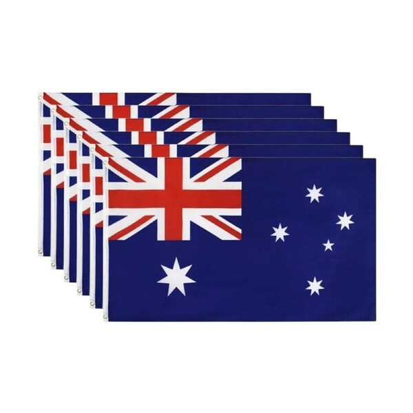 6 x Large Australian Aussie Flag Australia Day OZ Heavy Duty Outdoor 180 x 90cm