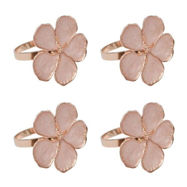 4x Urban Flower Napkin Ring Holder Kitchen Table Organiser Home Decor Pink