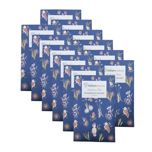 12x Urban 20g Australian Flora Scented Paper Sachet Home/Room Fragrance Navy