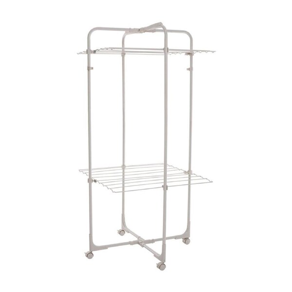 Hills 13M 2 Tier Double Decker Mobile Tower Clothes Airer w/ 44 Hook Slots