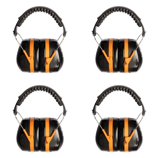 4PK Safecorp Heavy Duty Adjustable Folding Noise-Cancelling/Blocking Earmuffs