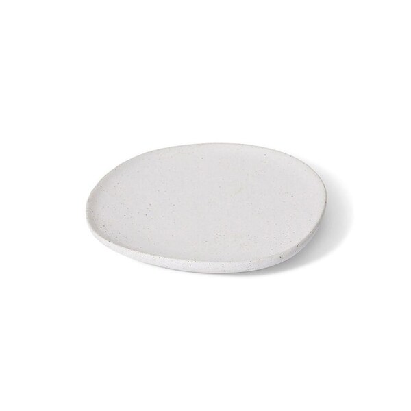 E Style Ceramic Matias Plate Home Tabletop Dining Decor 21x3cm Sandy/White