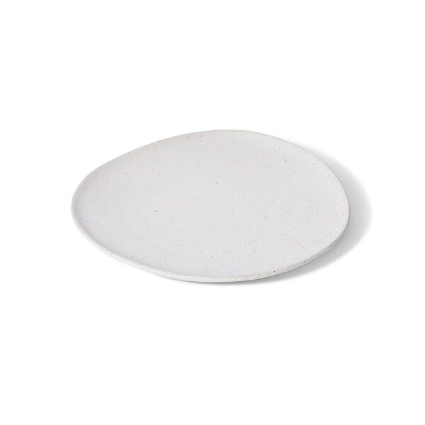 E Style Ceramic Matias Plate Home Tabletop Dining Decor 27x3cm Sandy/White