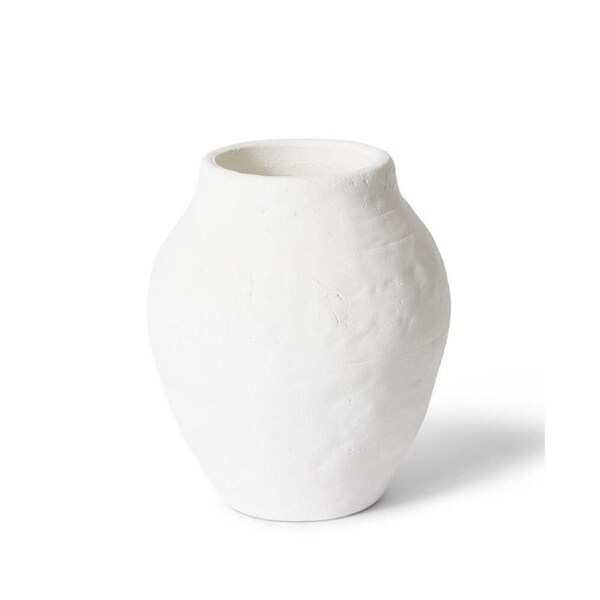 E Style Ceramic Reagan Tall Pot Plant Vase Home Garden Decor 21x23cm White