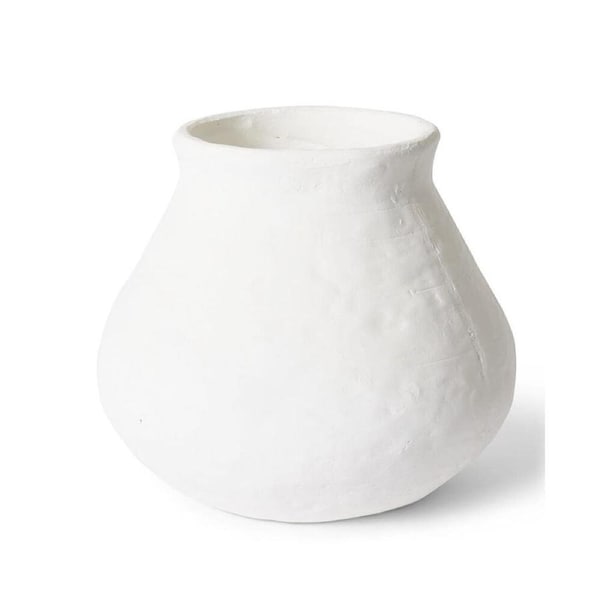E Style Ceramic Reagan Squat Plant Pot Home/Office Garden Decor 29x25cm White