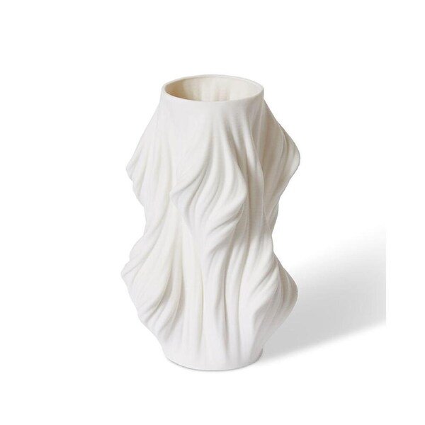 E Style Porcelain Blanca Vase Plant Vase Home Table Decor 18x28cm White