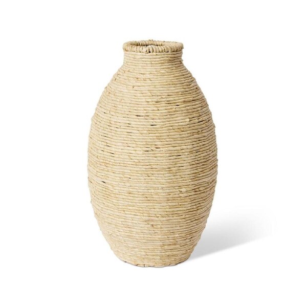E Style Ratan Bomani Vessel Home/Office Tabletop/Shelf Decor 25x42cm Natural