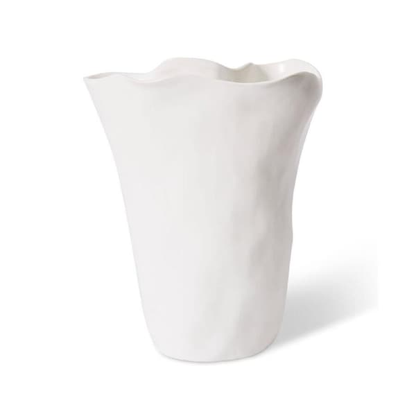 E Style Ceramic Kerry Tall Flower/Plant Vase Home Table Decor 24x28cm White