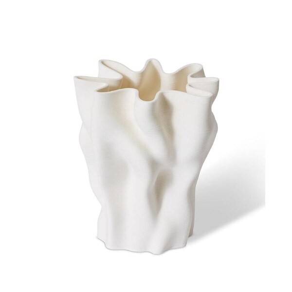 E Style Porcelain Ailsa Vase Plant Vase Home/Office Table Decor 18x20cm White