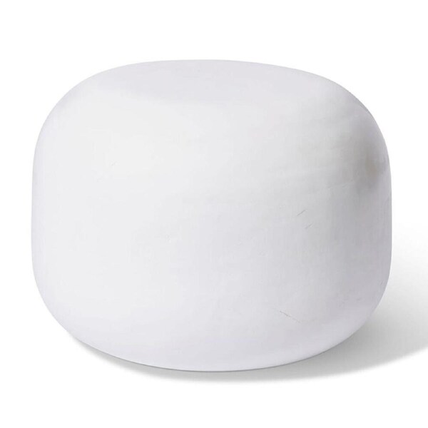 E Style Kato Coffee Table Iron/Lime Plaster Home Room Furniture 50x35cm White