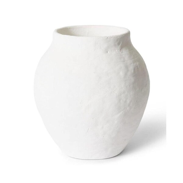 E Style Ceramic Reagan Tall Pot Plant Vase Garden Table Decor 29x29cm White