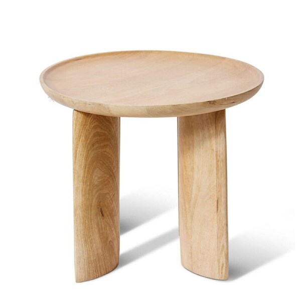 E Style Kofi Coffee Table Tall Mango Wood Home Room Furniture 60x47cm Natural