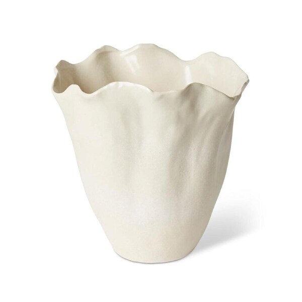E Style Ceramic Emaline Flower/Plant Vase Home Table Decor 29x28cm Cream
