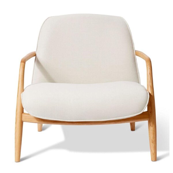 E Style Elio Chair 1-Seater Couch Lounge Furniture 81x86cm Cream/Natural