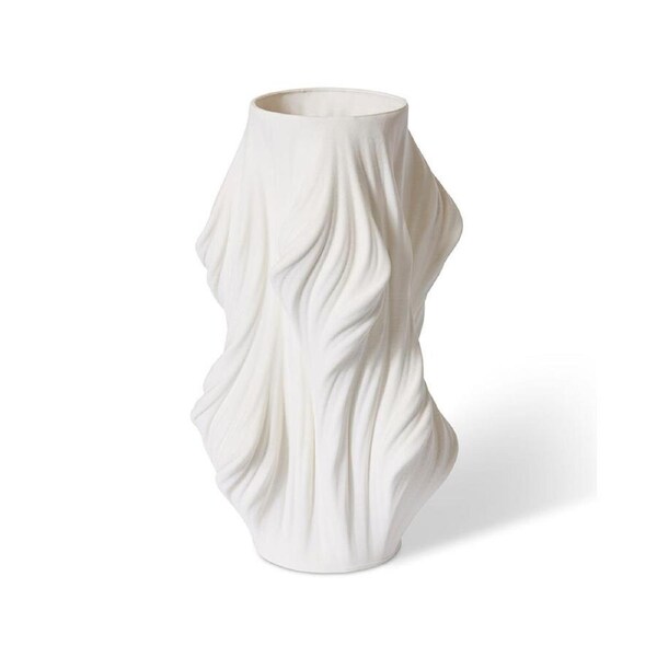 E Style Porcelain Blanca Vase Plant Vase Home Table Decor 26x41cm White