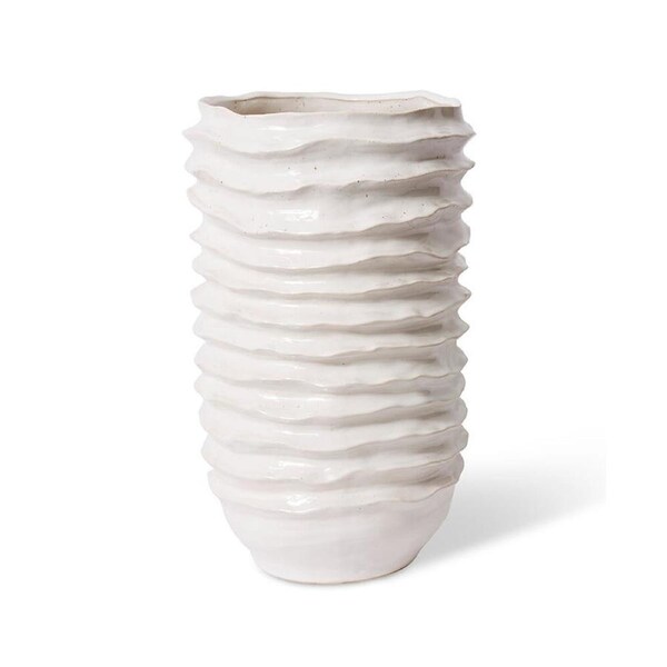 E Style Ceramic Adriana Tall Vase Home/Office Tabletop Decor 36x57cm White