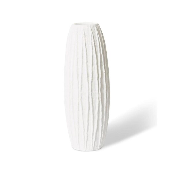 E Style Ceramic Adelina Vase Plant Vase Home/Office Table Decor 28x70cm White