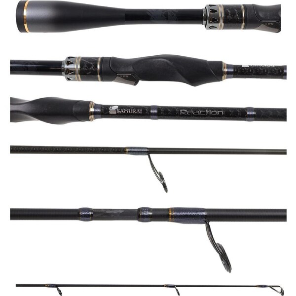 Samurai Reaction 402 Carbon Fishing Rod Spin Very Fast 7ft 1.5 Piece 10-20lb
