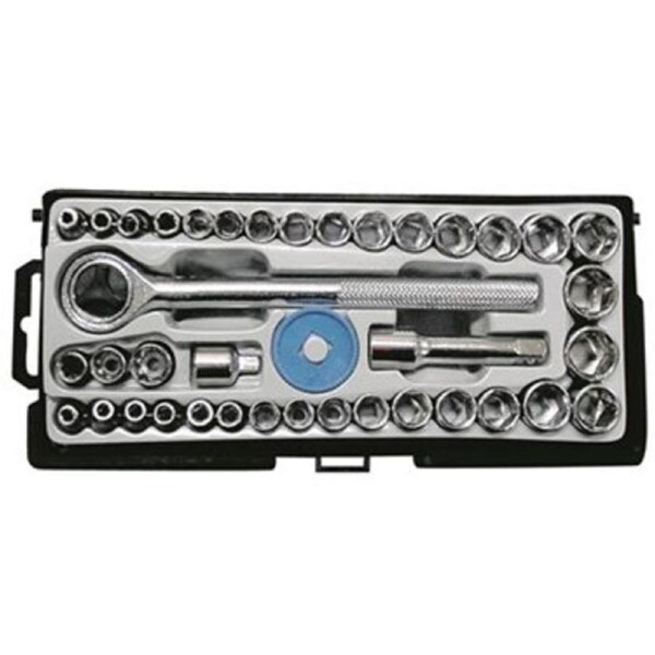 Best Buy Socket Set 3-8inch & 1-4inch- 40 Piece Includes 35 Different Sized Sockets