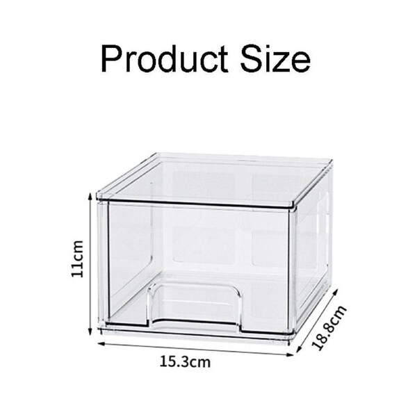 Catzon 2 Pcs Cabinet Organizer Bins Food Safe BPA Free for Refrigerator Vanity-8
