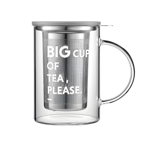 Buydeem Teapot Tea Cup With Drain Basket High Borosilicate Glass 500ml CD1002