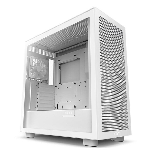 NZXT H7 V1 Flow Mid-Tower Airflow E-ATX Case - All White (CM-H71FW-01)