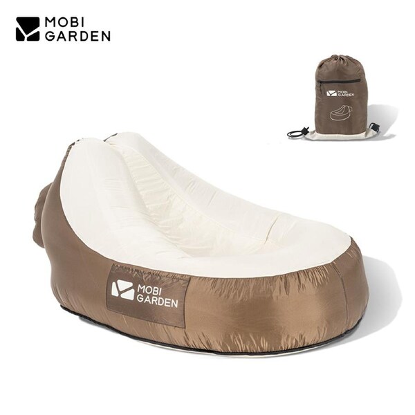 Mobi Garden Ultralight Inflatable Sofa Bed – Portable Air Couch for Camping, Beach & Nap - IVORY