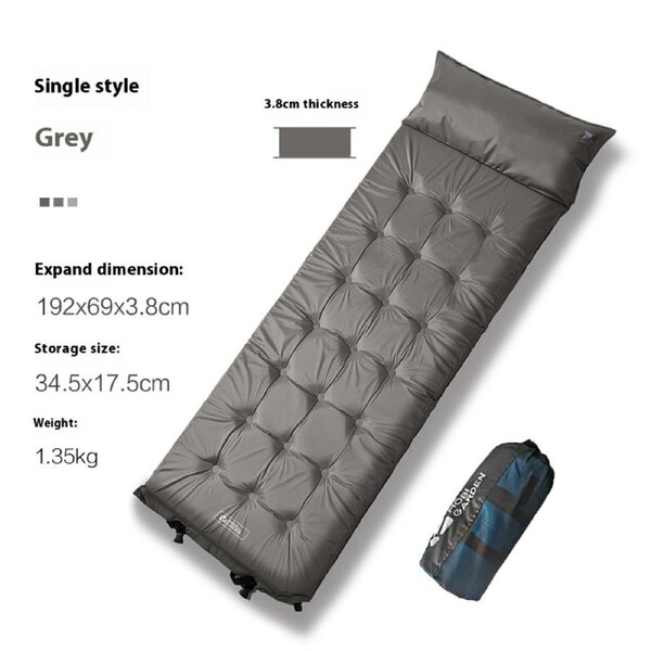 Mobi Garden Outdoor Camping Self-Inflating Mat - GREY