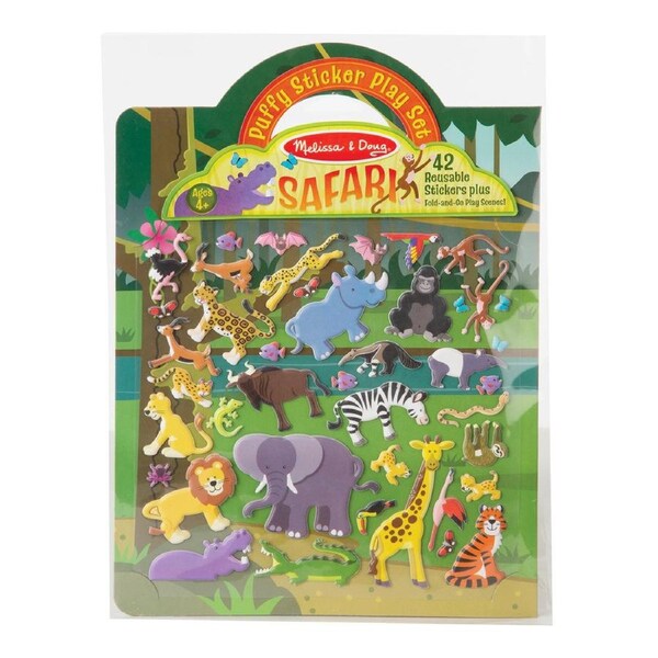 Melissa & Doug Reusable Puffy Sticker Set - Safari