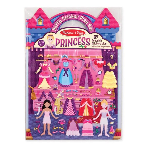 Melissa & Doug Reusable Puffy Sticker Set - Princess