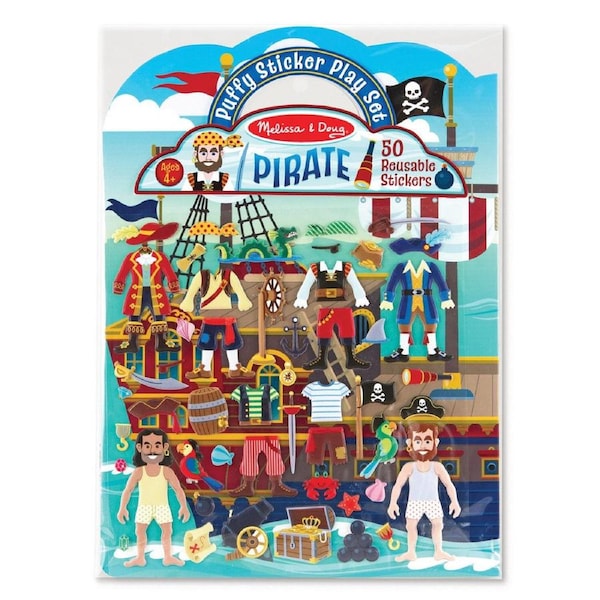 Melissa & Doug Reusable Puffy Sticker Play Set - Pirates