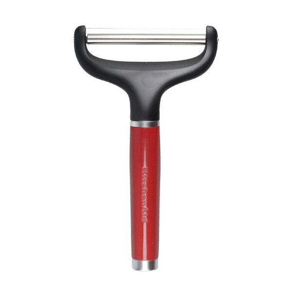 KitchenAid Classic Stainless Steel 20x12cm Hard/Soft Cheese Slicer Empire Red