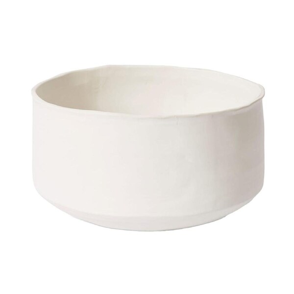 E Style Yvette Ceramic Decorative Bowl Flower/Plant Pot 30cm Matt White
