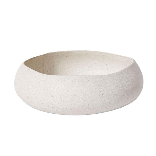 E Style Matias Ceramic Decorative Bowl Succulent Plant Pot 39cm Sandy White