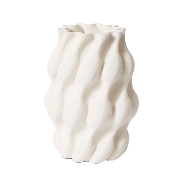 E Style Mieke Vessel Porcelain Flower Vase Centerpiece Home Decor 29cm Ivory