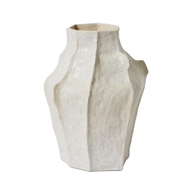 E Style Genkei Porcelain Flower Vase Centerpiece Indoor Home Decor 38cm Brown