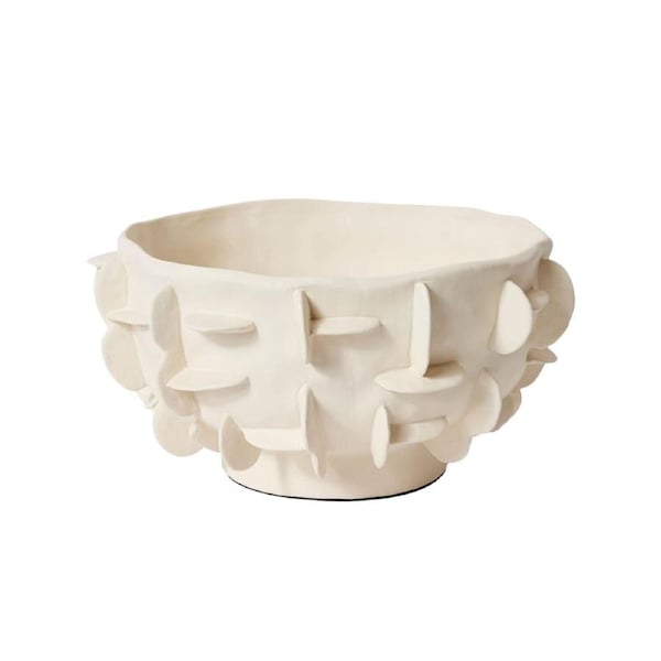 E Style Adora Porcelain Decorative Bowl Succulent Plant Pot Decor 36cm Ivory